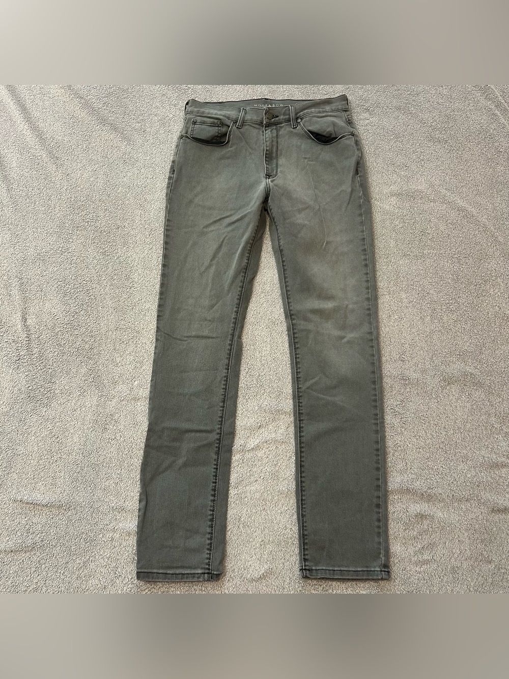 Mott & Bow Mens 32x33 Slim Fit Jeans Gray Denim Pants